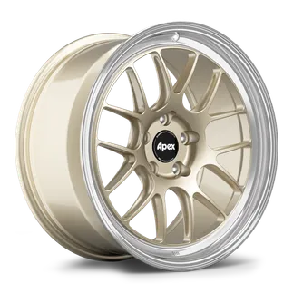 Apex ML-7RT Wheel 19x10.5 ET44 (5x130 / 71.6) - Machined Lip - Gloss Motorsport Gold